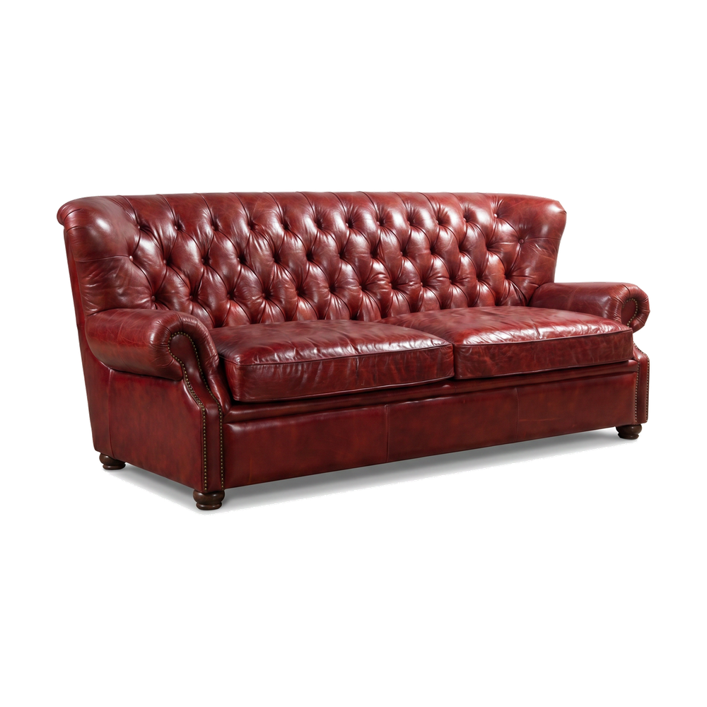 Barrister Three-Seat Chesterfield Lounge – Oxblood