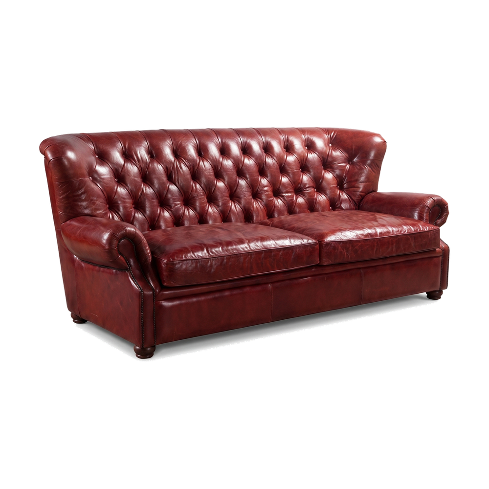 Barrister Two-Seat Chesterfield Lounge – Oxblood