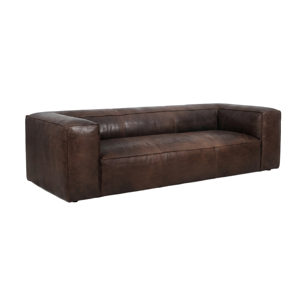 Coburn Three-Seat Slab Lounge – Espresso