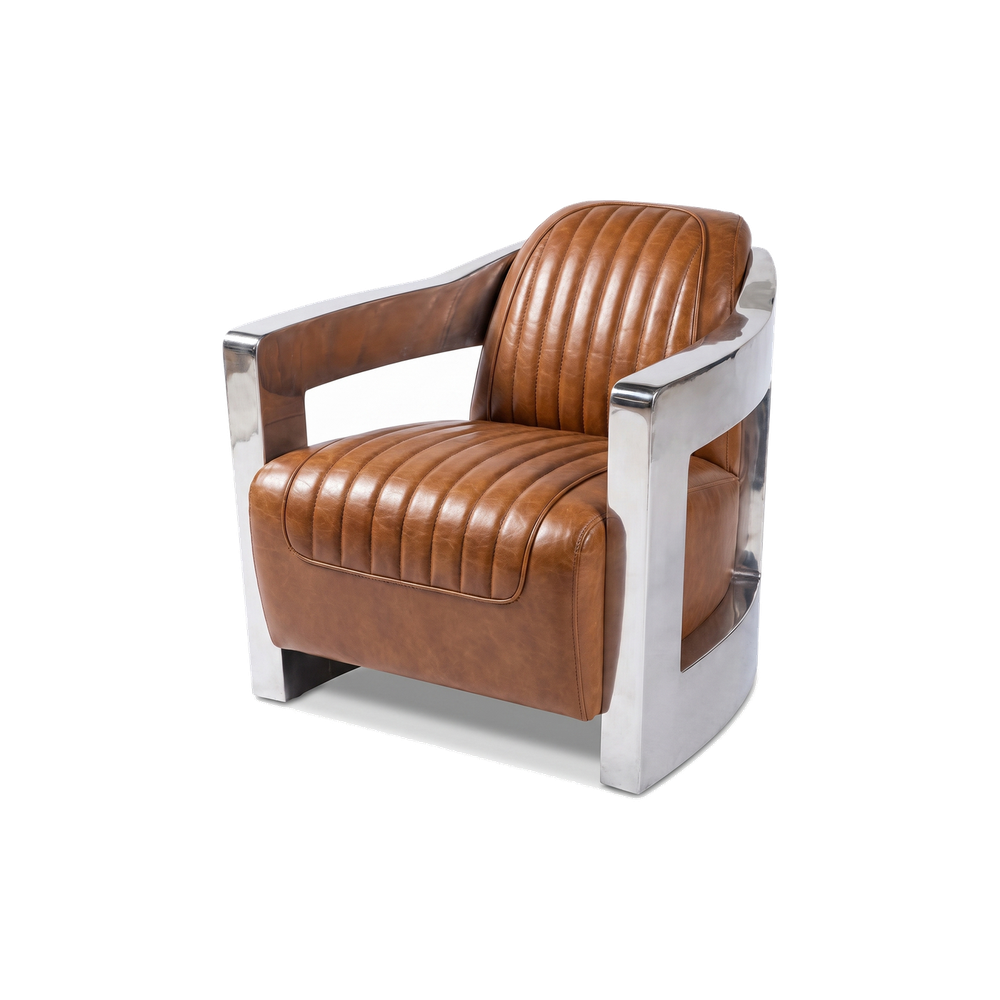 Havana Ribbed Aviator Armchair – Tan