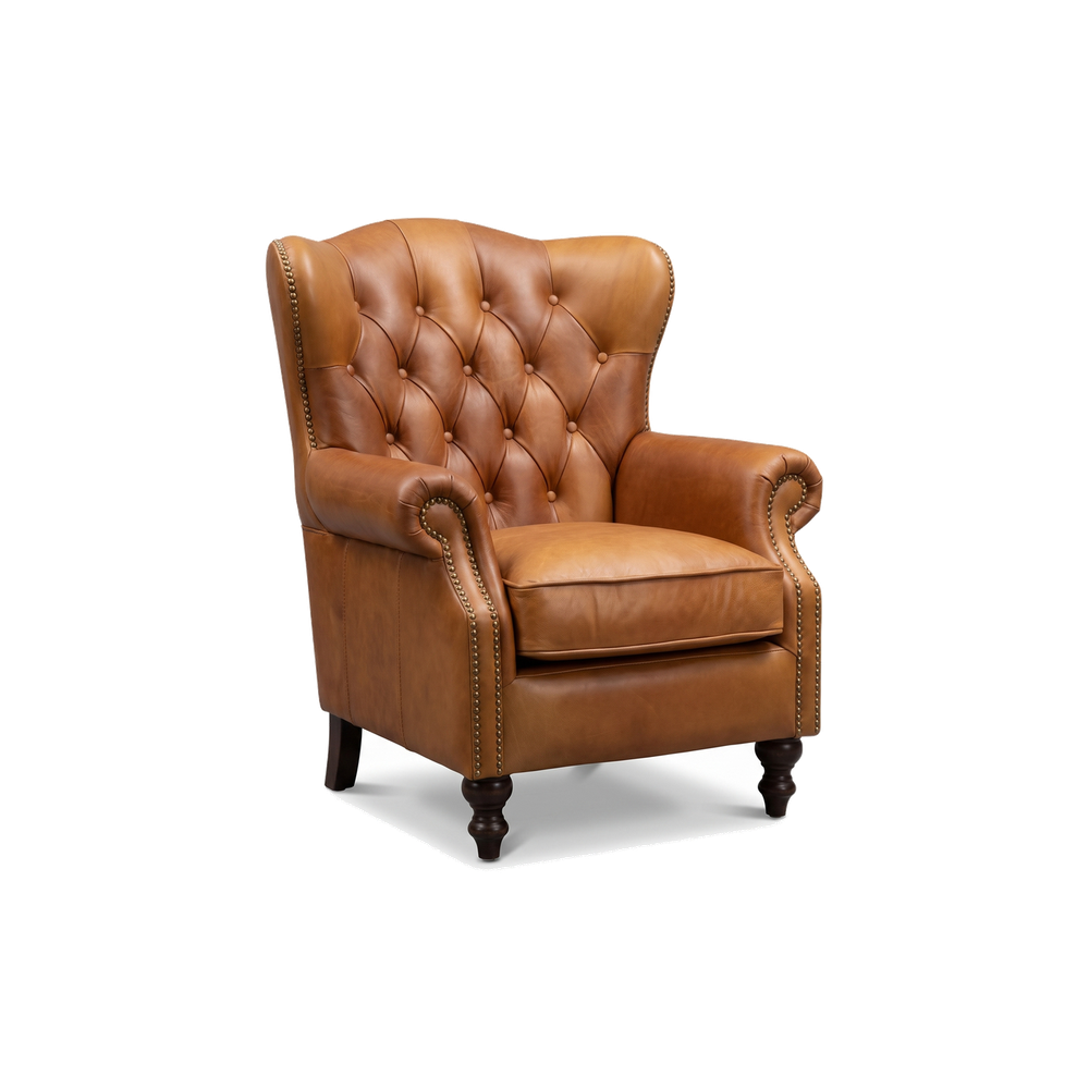 The Hermit Wingback Armchair – Camel