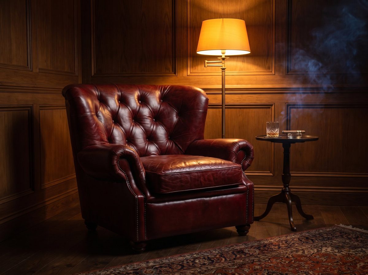 Barrister Chesterfield Armchair – Oxblood