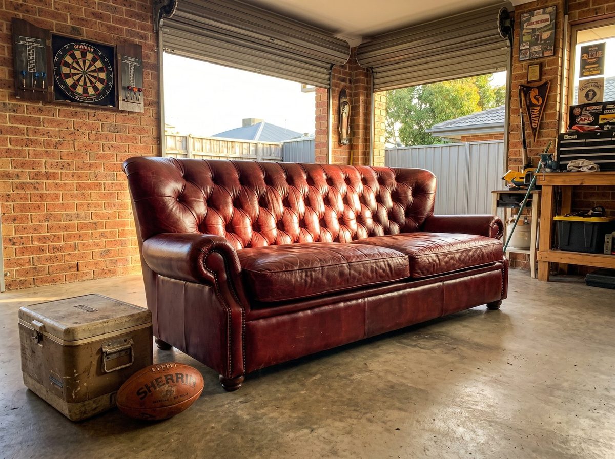 Barrister Three-Seat Chesterfield Lounge – Oxblood