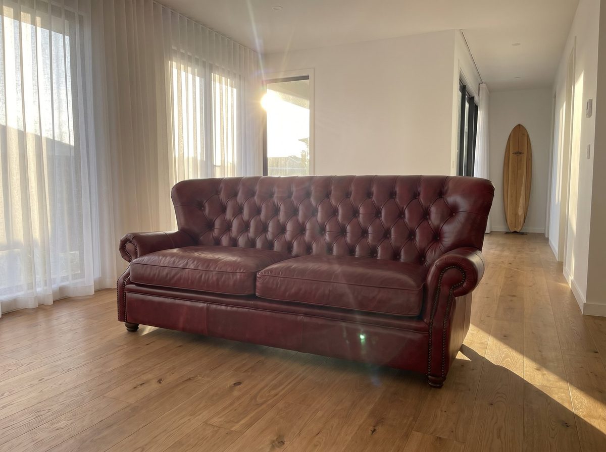 Barrister Two-Seat Chesterfield Lounge – Oxblood