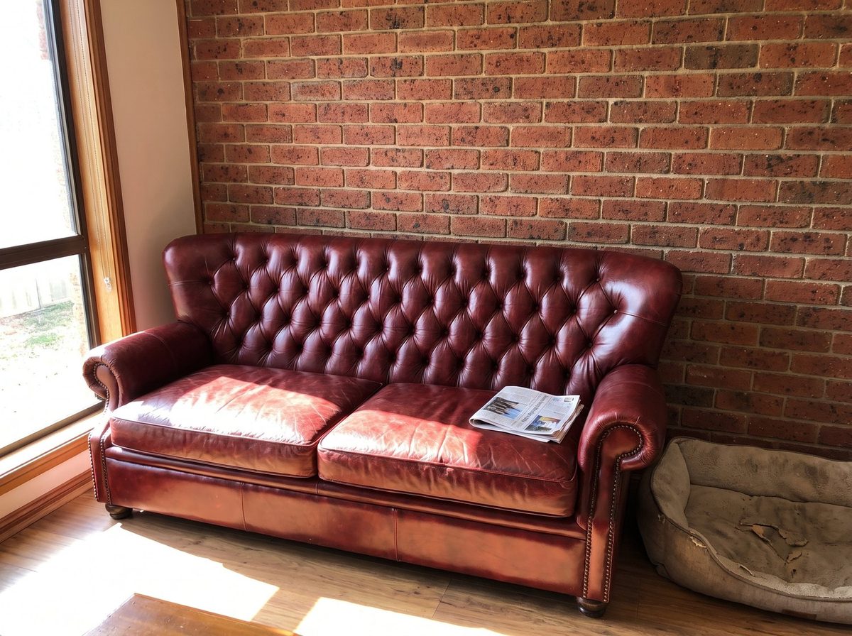 Barrister Two-Seat Chesterfield Lounge – Oxblood