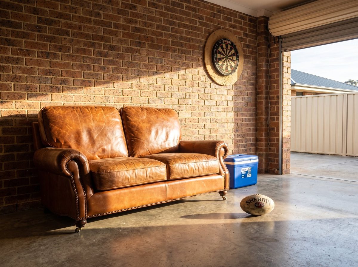 Clancy Rolled-Arm Two-Seat Lounge – Vintage Brown