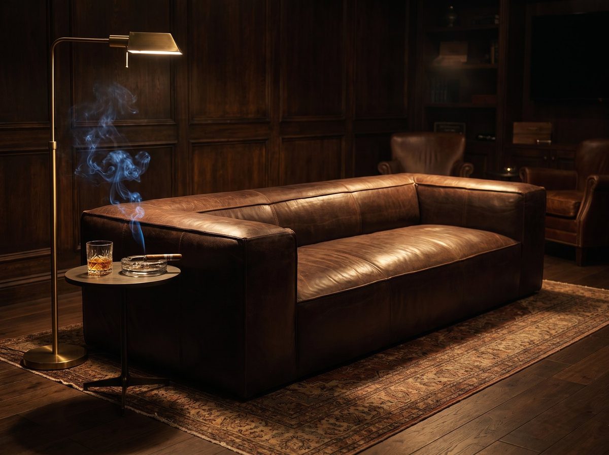 Coburn Three-Seat Slab Lounge – Espresso