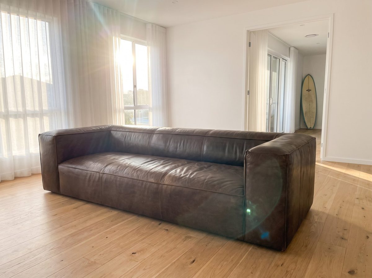 Coburn Three-Seat Slab Lounge – Espresso