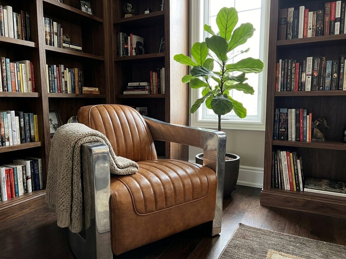 Havana Ribbed Aviator Armchair – Tan