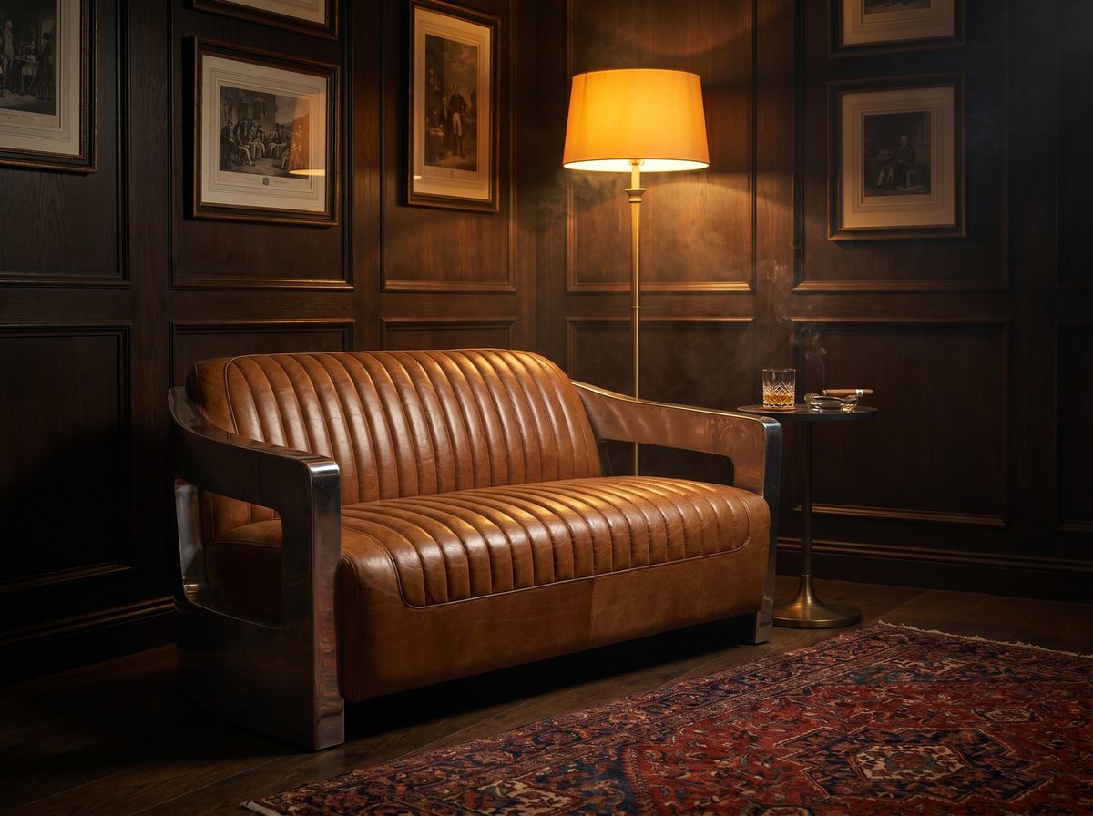 Havana Ribbed Aviator Two-Seat Lounge – Tan