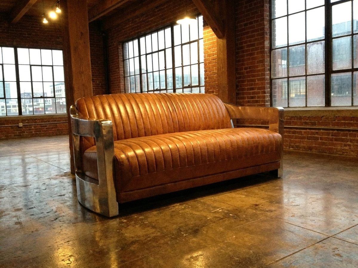 Havana Ribbed Aviator Two-Seat Lounge – Tan