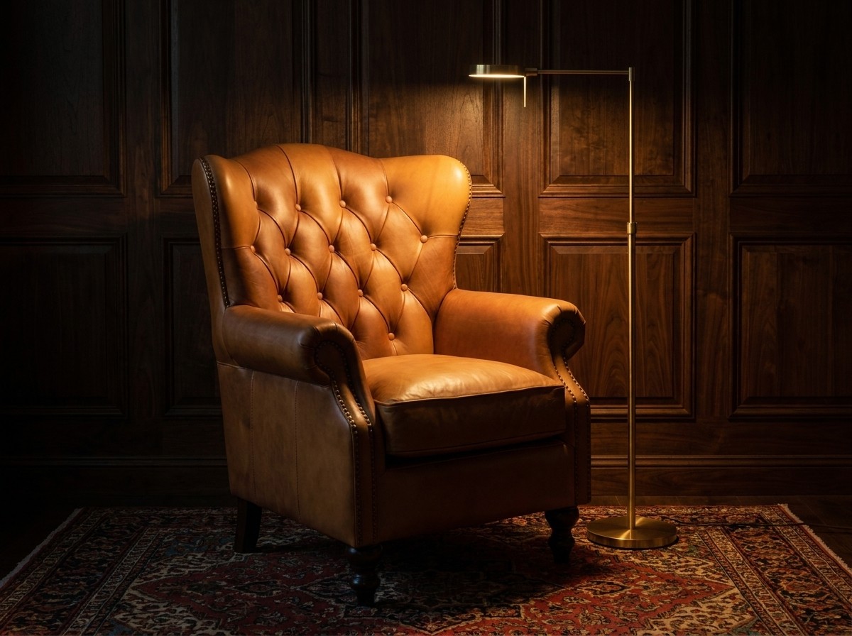 The Hermit Wingback Armchair – Camel