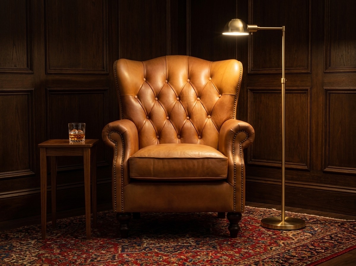 The Hermit Wingback Armchair – Camel