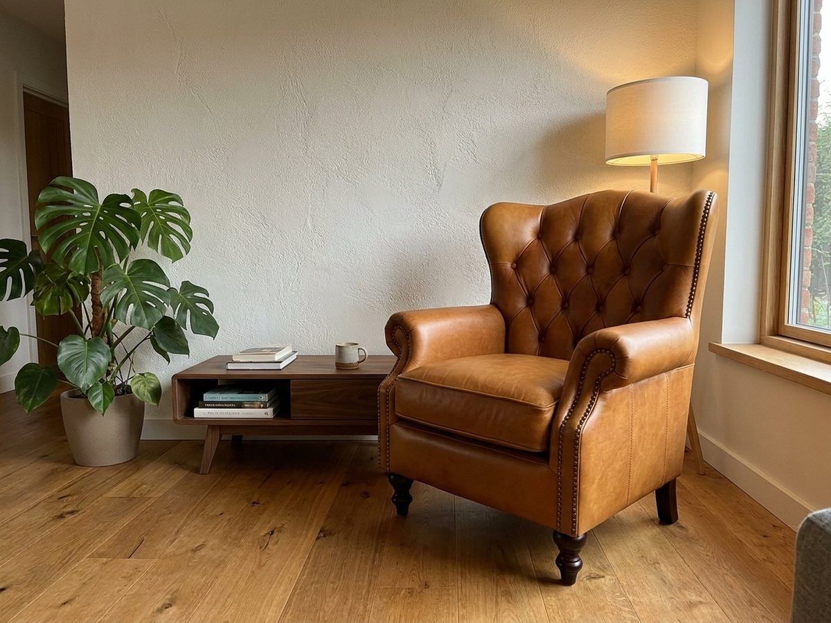 The Hermit Wingback Armchair – Camel