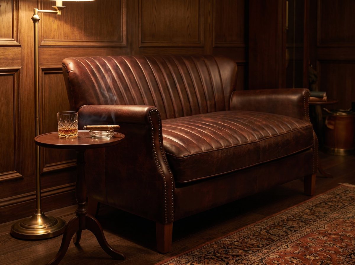 Robusto Ribbed Loveseat – Plum Brown