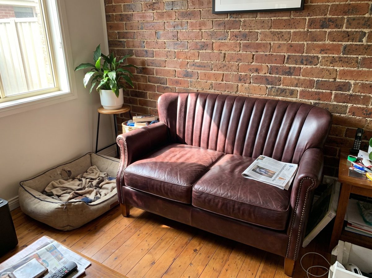 Robusto Ribbed Loveseat – Plum Brown