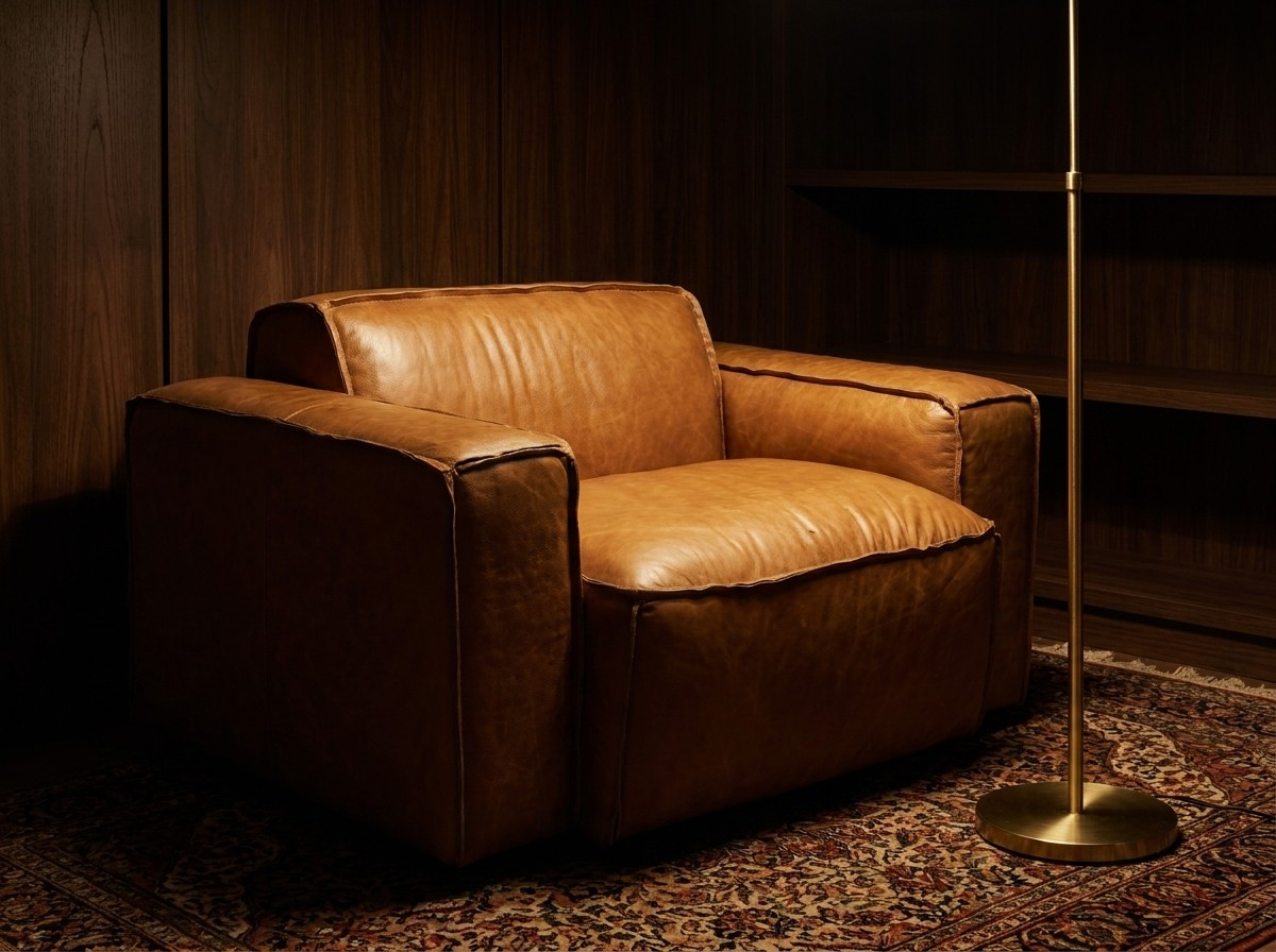 Tanner Slab Armchair – Tan