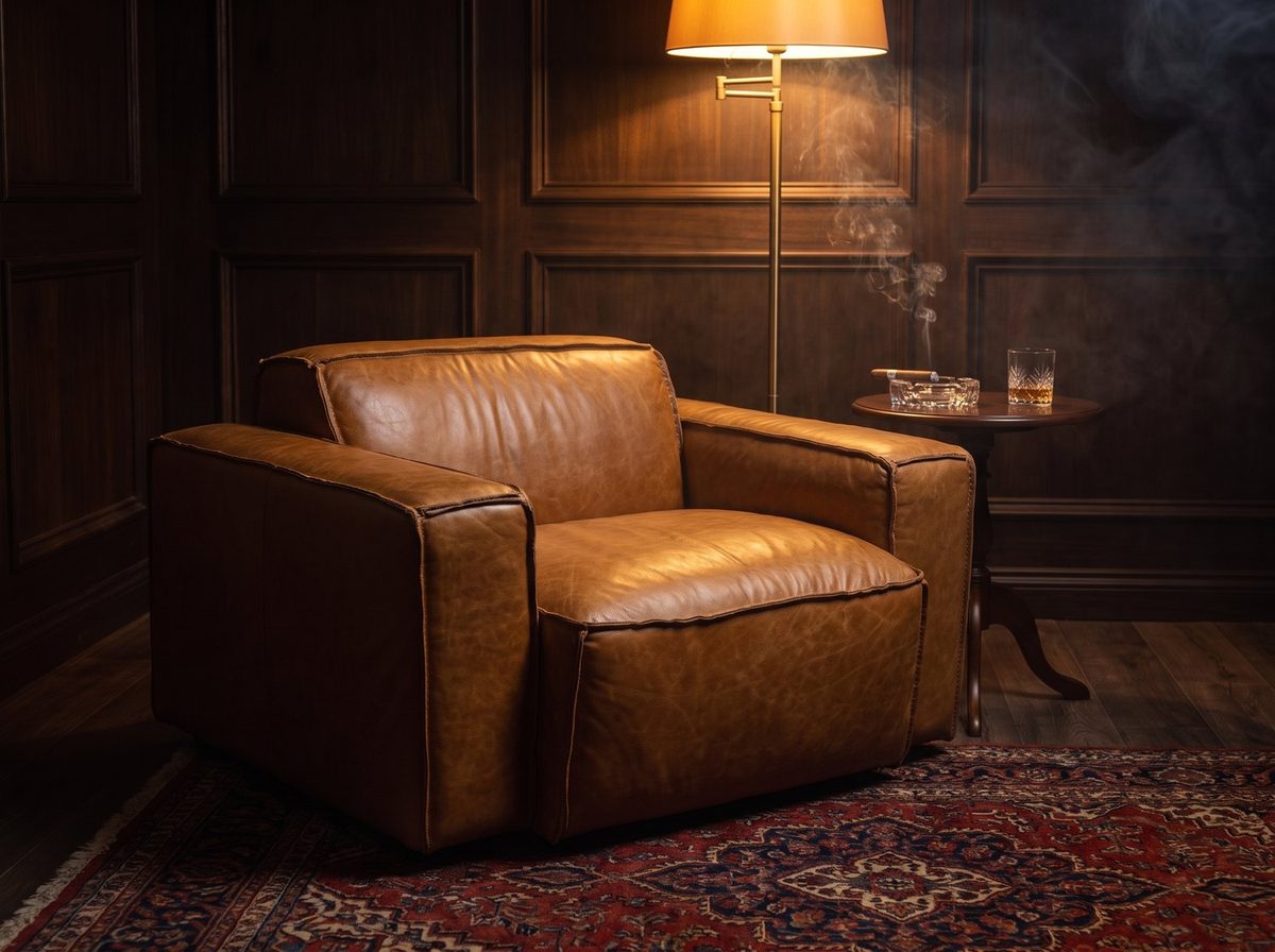 Tanner Slab Armchair – Tan