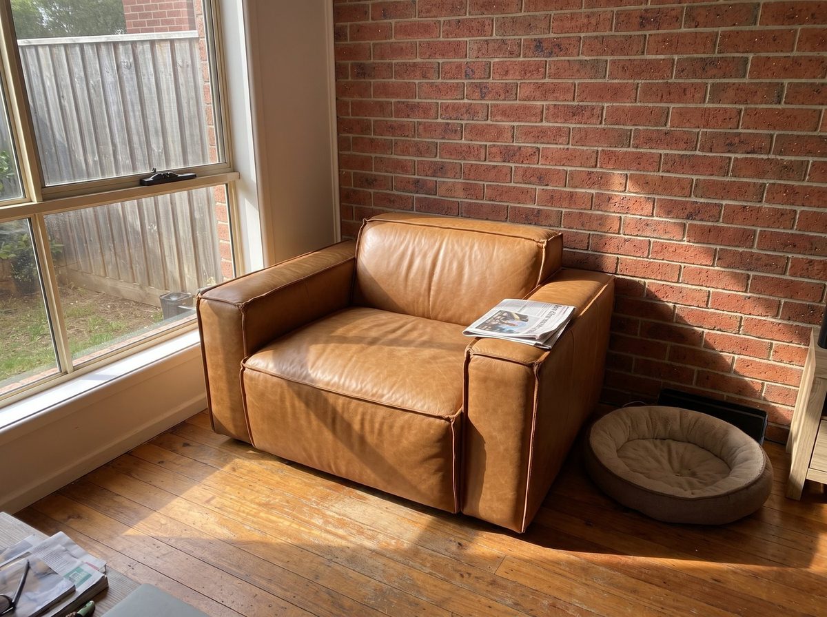 Tanner Slab Armchair – Tan