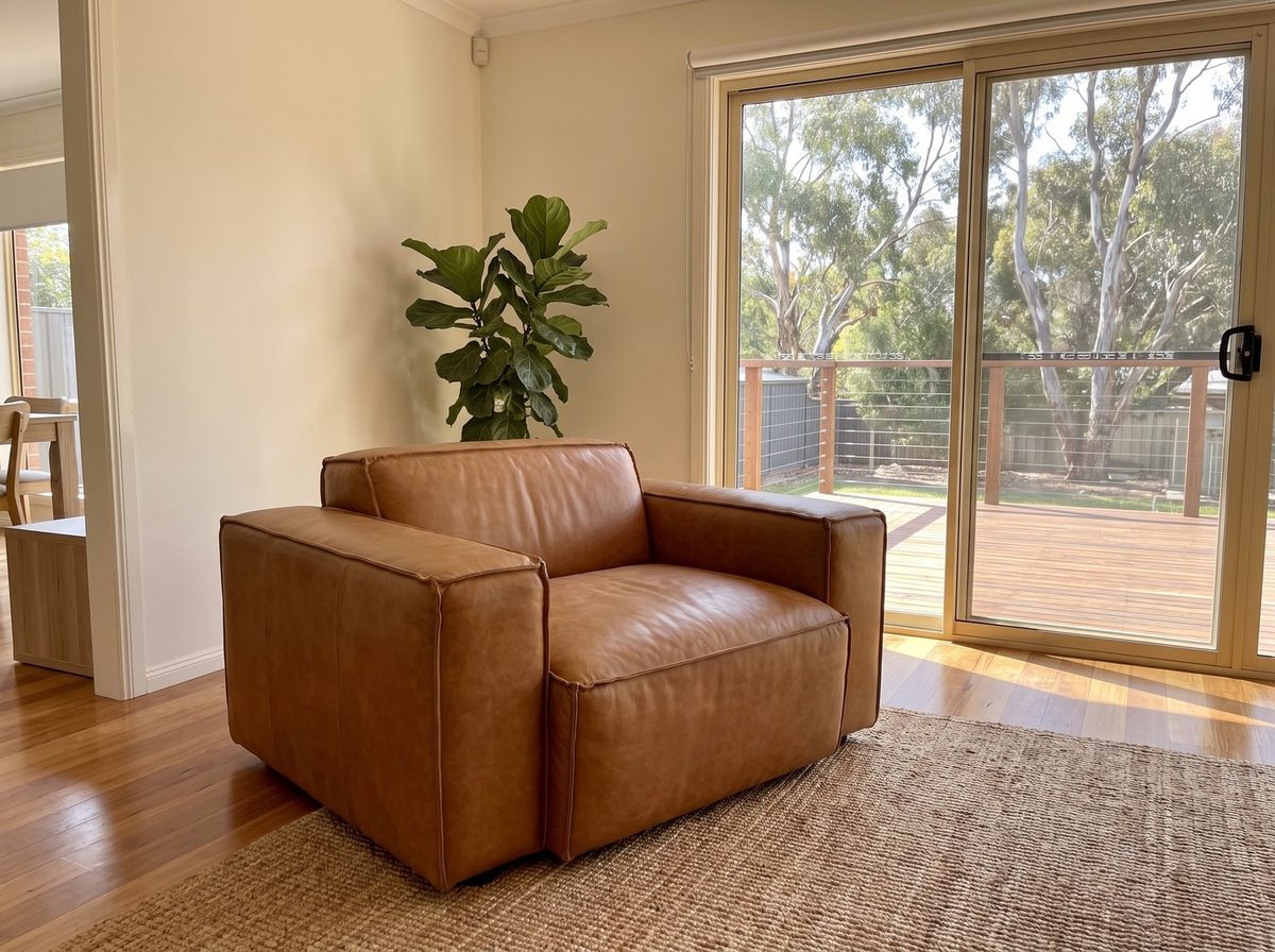 Tanner Slab Armchair – Tan