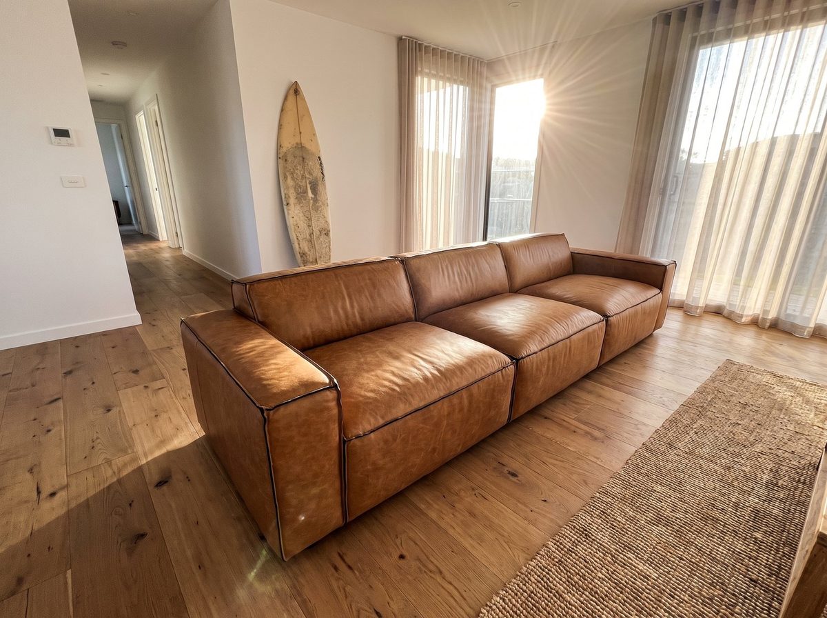 Tanner Four-Seat Slab Lounge – Tan