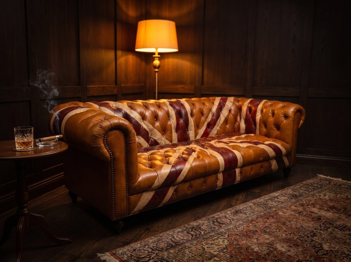 Windsor Union Jack Chesterfield Lounge – Vintage Tan