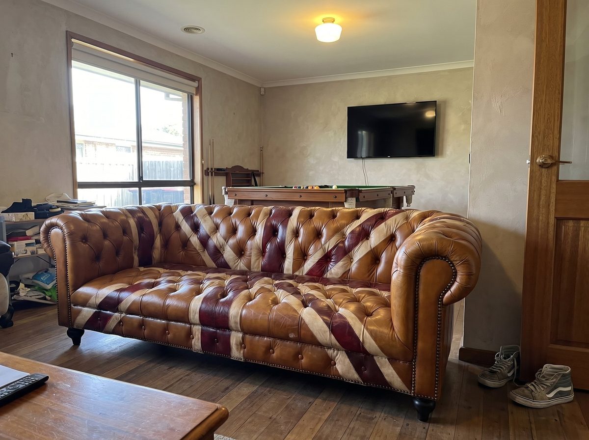 Windsor Union Jack Chesterfield Lounge – Vintage Tan